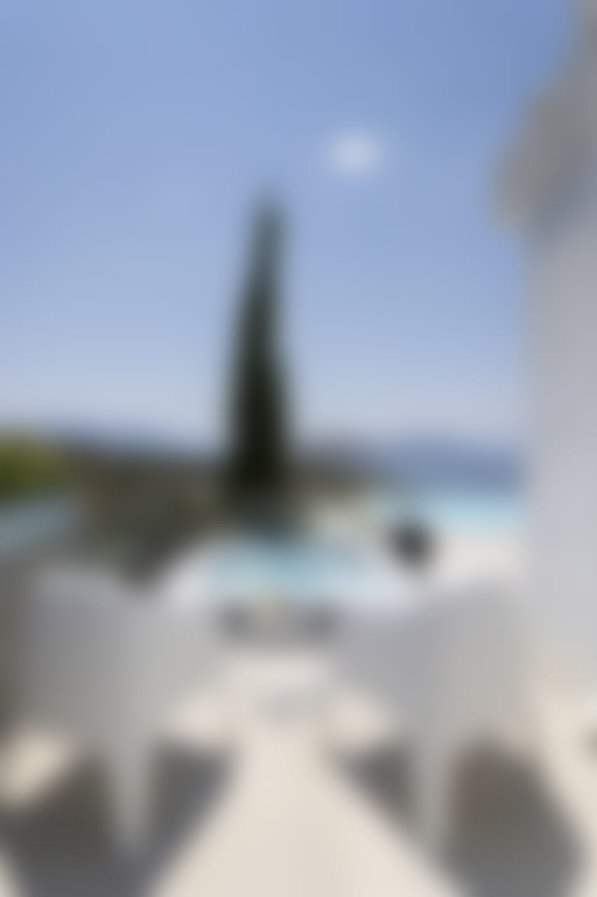 A panoramic spot by the hot tub.