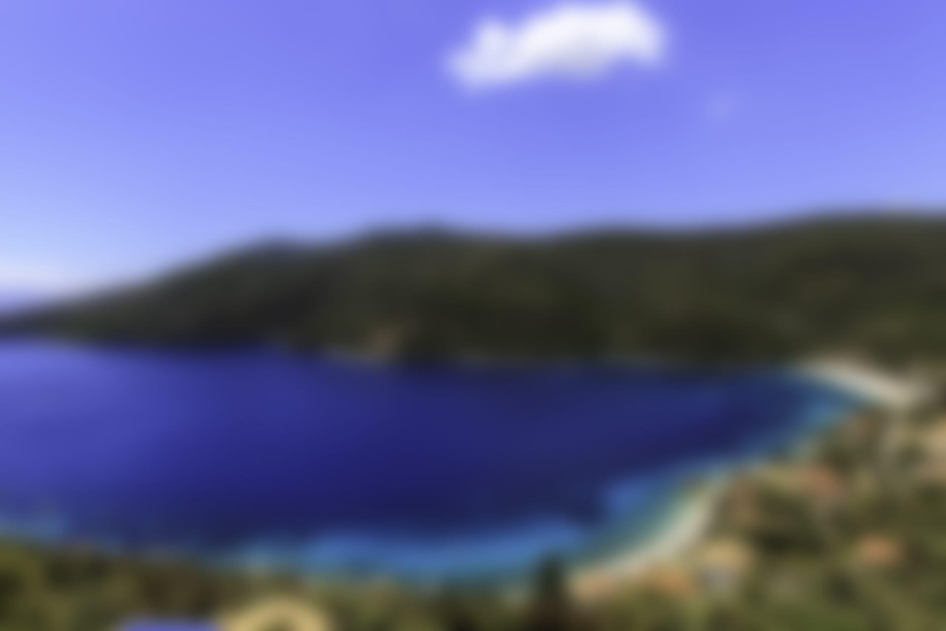 Mikros Gialos, a small bay and beach in the southeast of Lefkada.