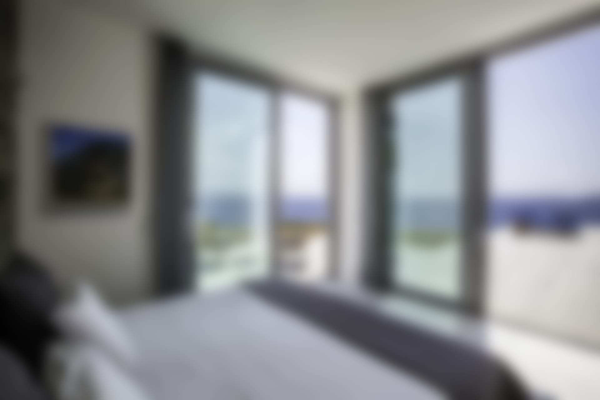 The main bedroom with its sea views.