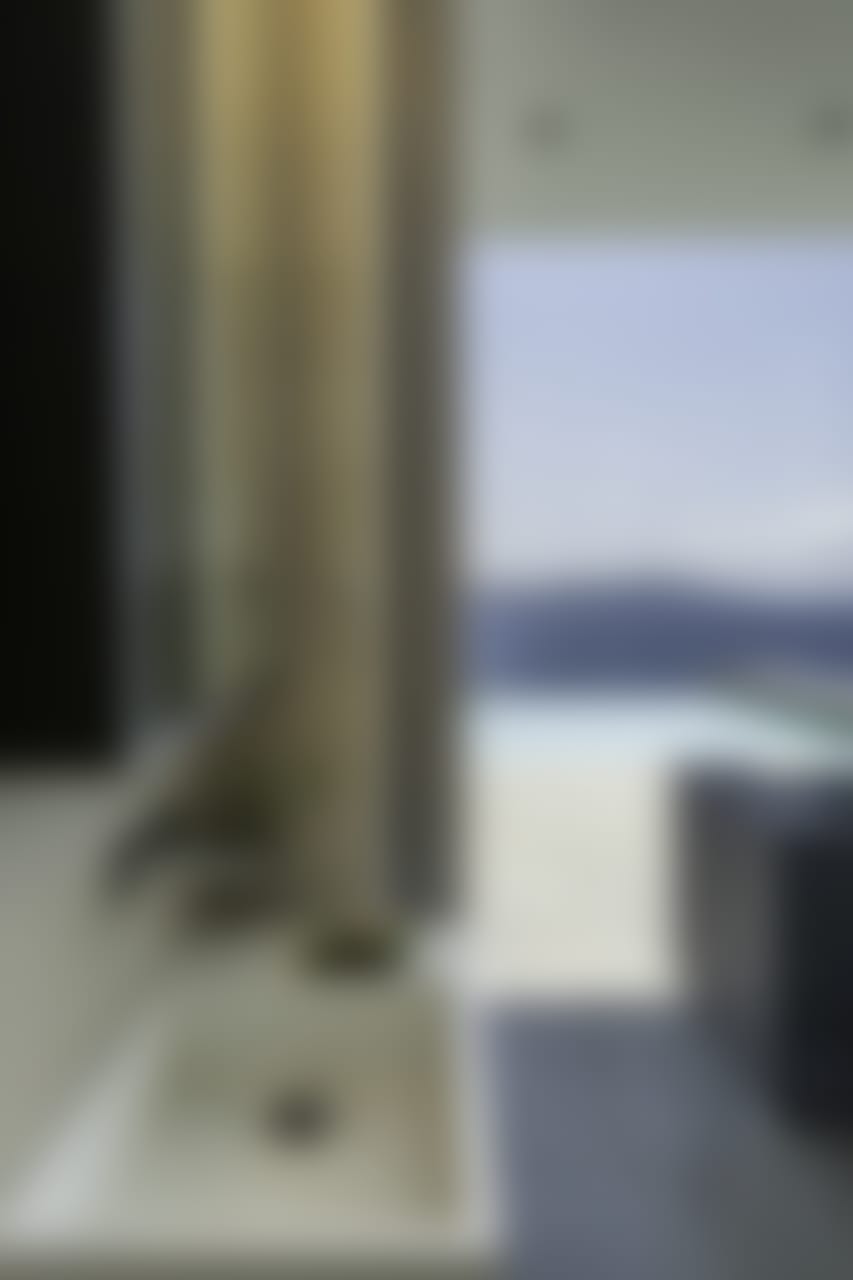 Every one of the sleek bathrooms has superb sea and pool views.