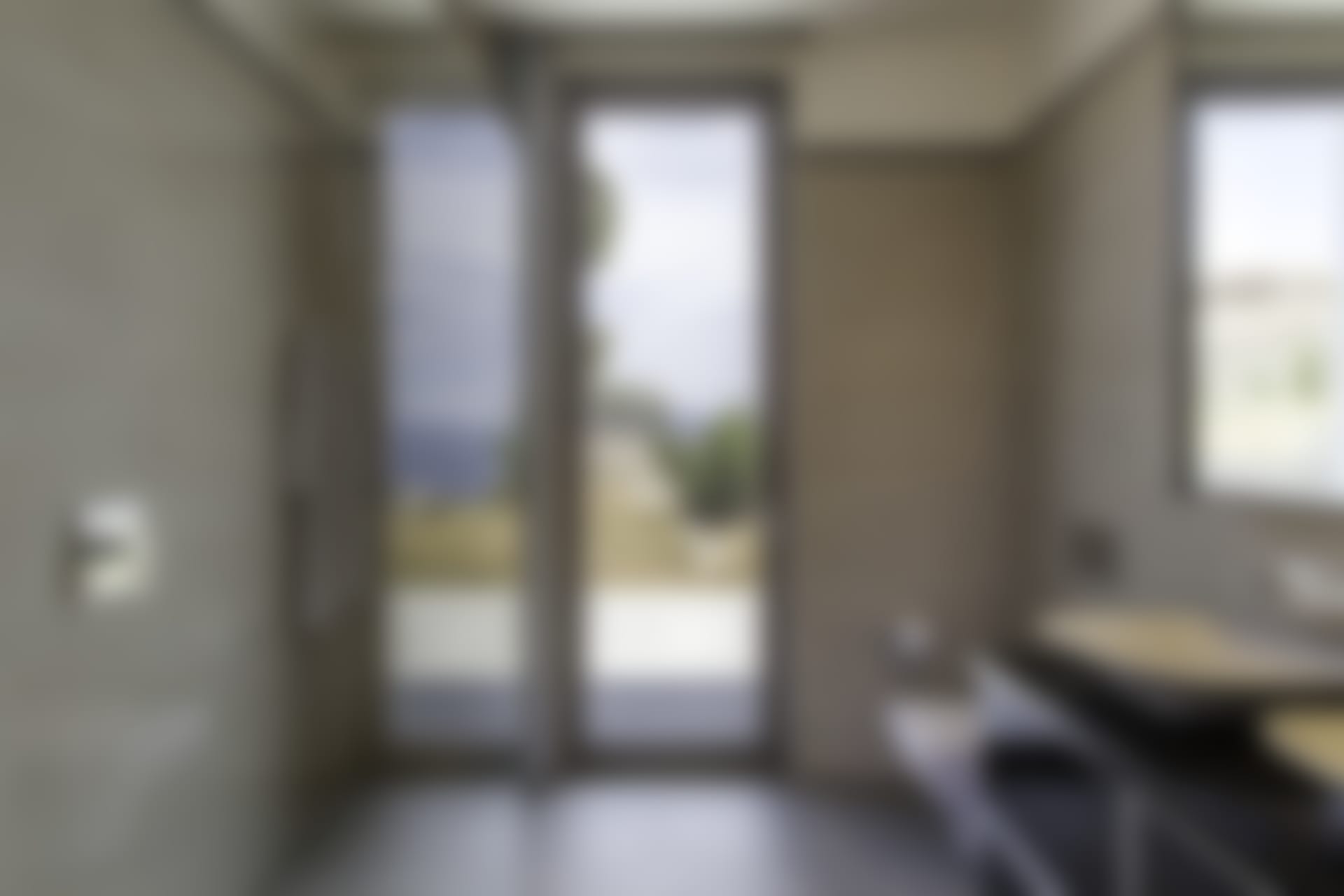 The bathroom in the independent suite.