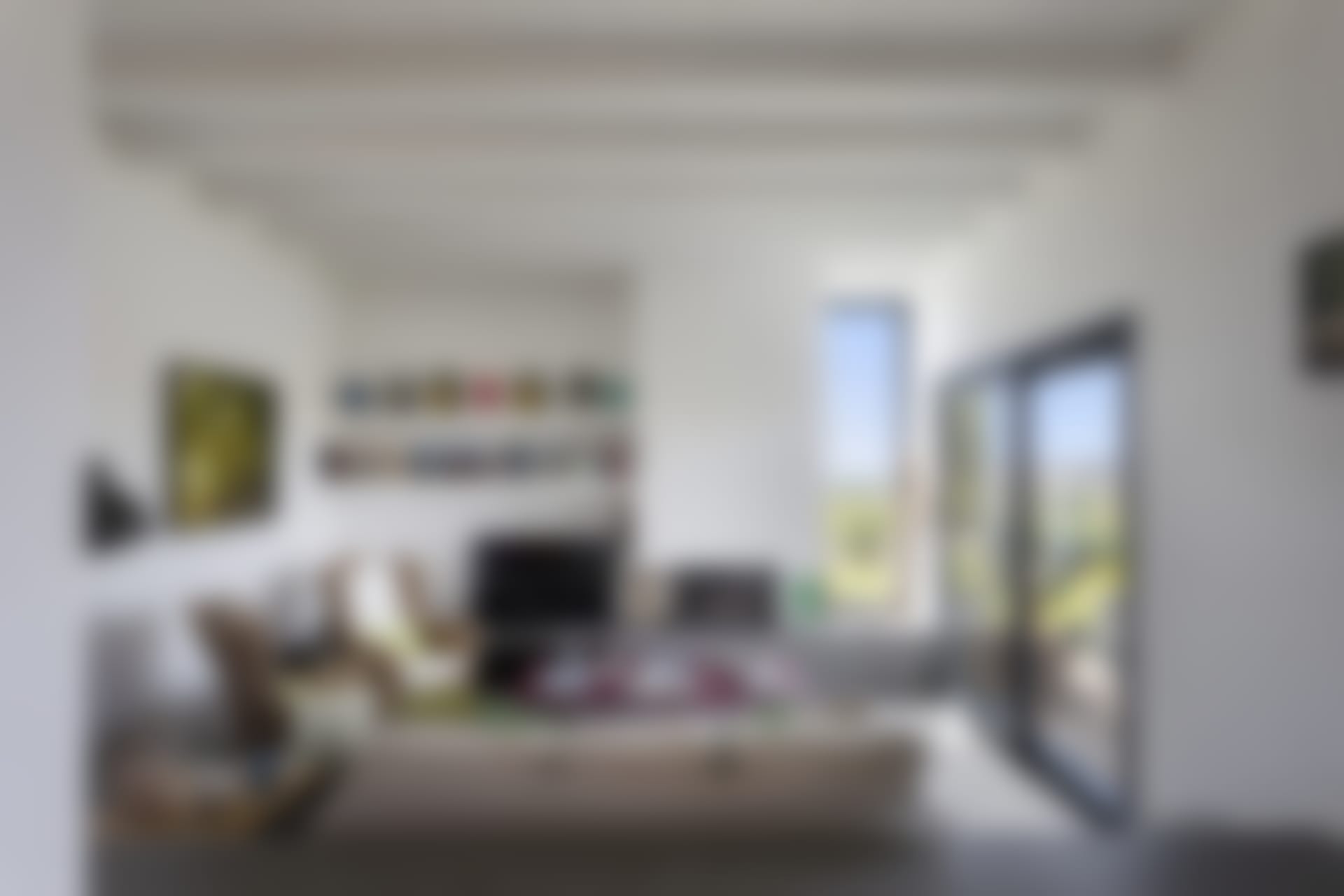 The welcoming living area.