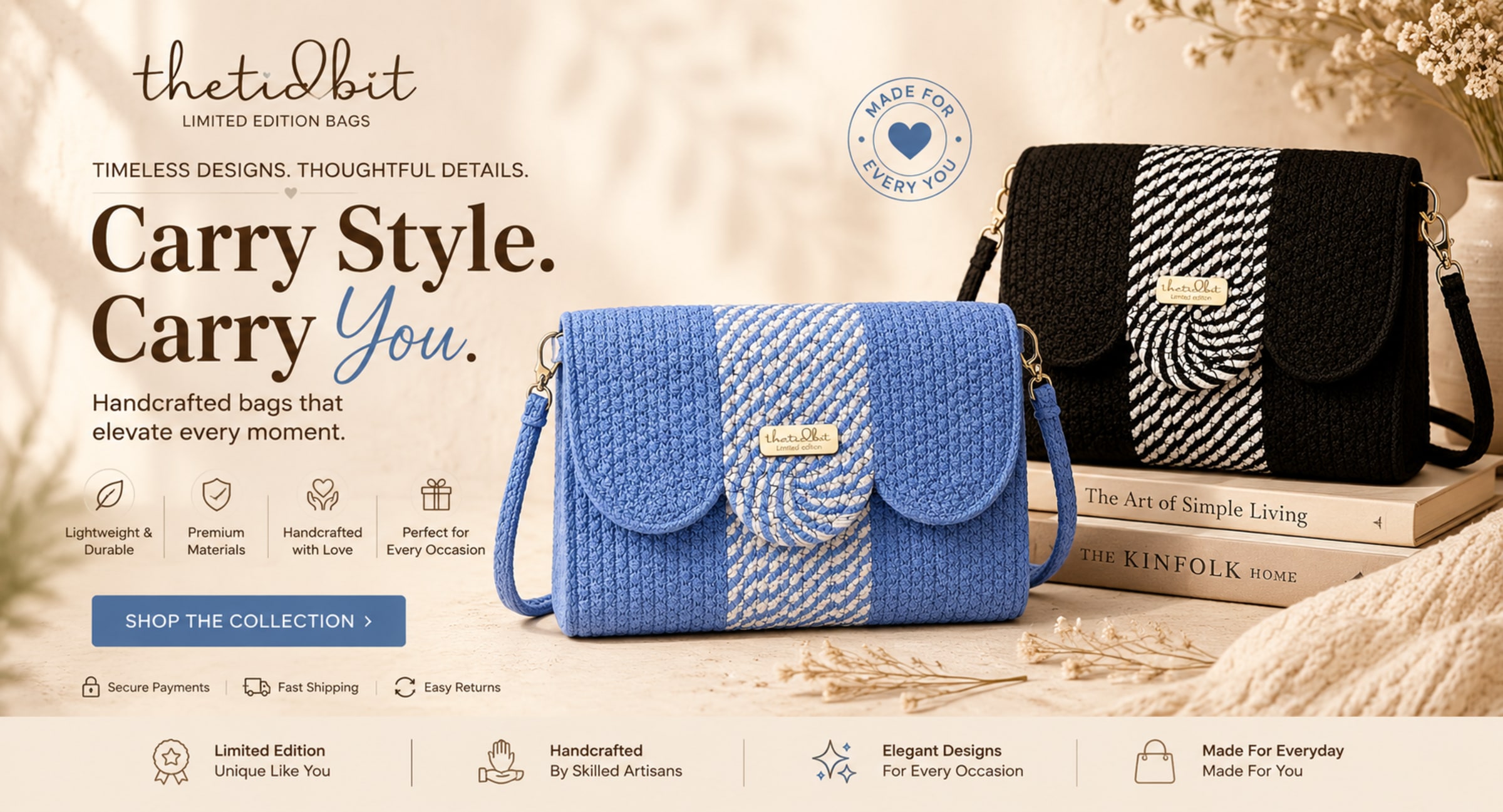 TheTidbit — Carry Style. Carry You. Timeless designs, thoughtful details. Handcrafted bags that elevate every moment.