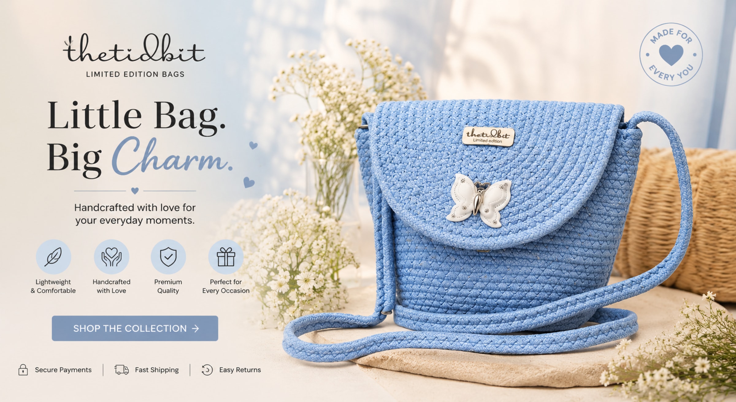 TheTidbit — Little Bag. Big Charm. Handcrafted with love for your everyday moments. Shop the collection.