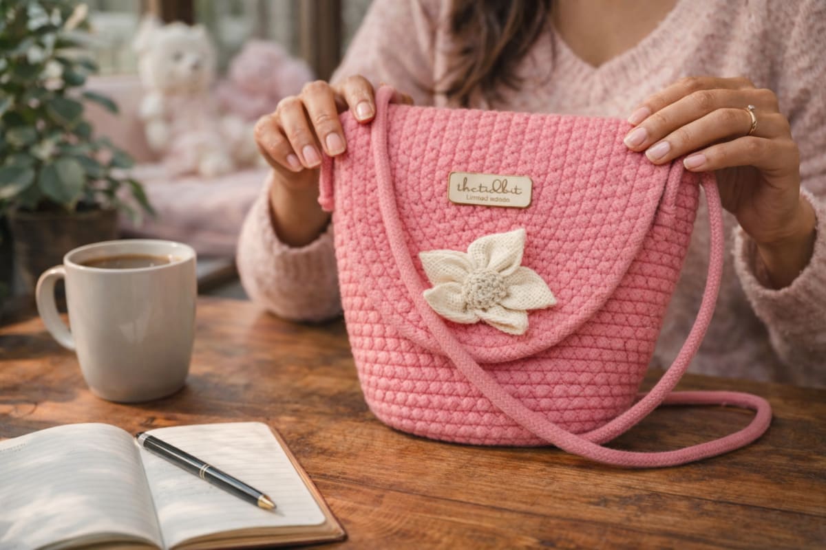 Boho embroidered crossbody bag styled for casual campus days