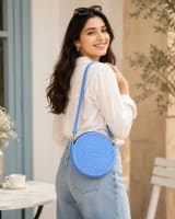 Evil Eye Sling Bag in Blue — view 4