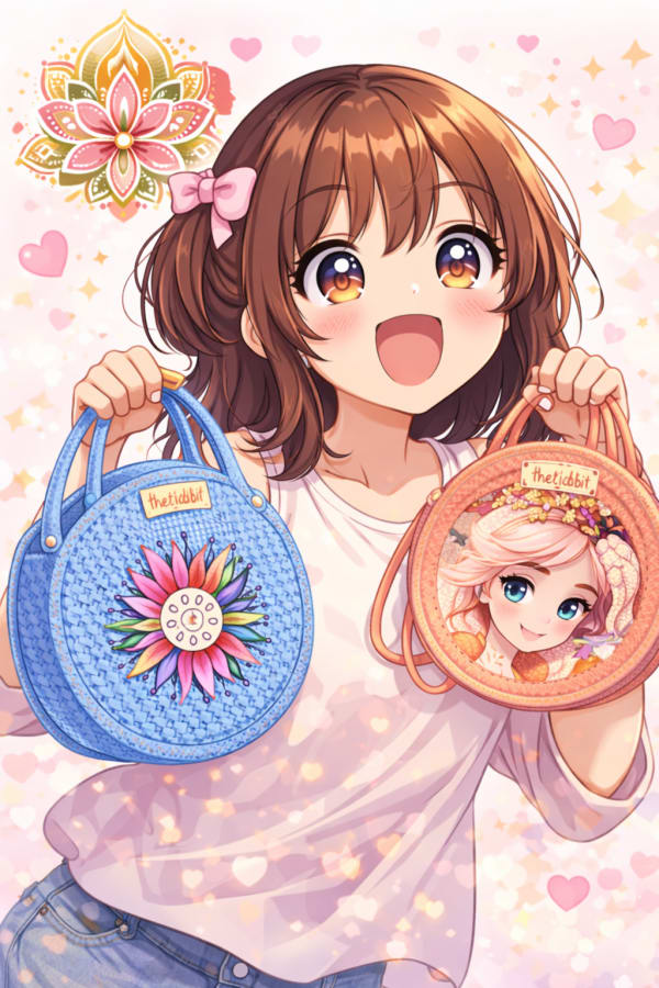 Excited customer with TheTidbit bag