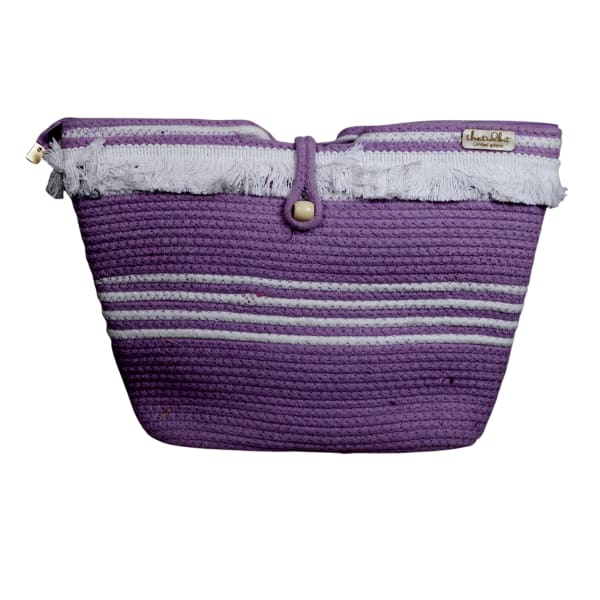 Handmade Jute Handbags — Furr Purple