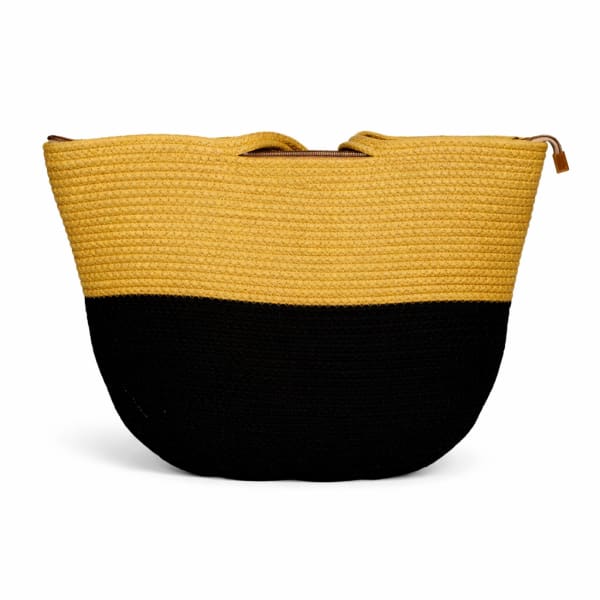 Handmade Jute Handbags — Yellow Black
