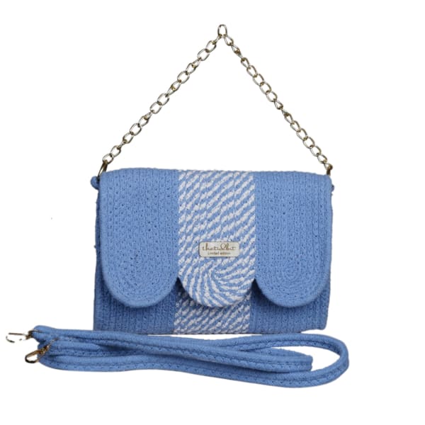 Handmade Jute Classic Sling — Blue Wave