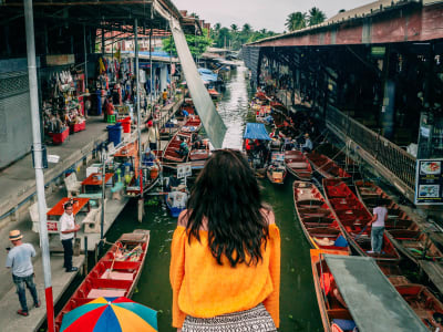 Maeklong Railway & Damnoen Saduak Floating Market Tour