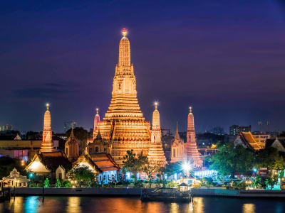 Bangkok Night Tour: Enchanting Adventures to Wat Arun, Wat Pho, Chinatown & Tuk Tuk Thrills