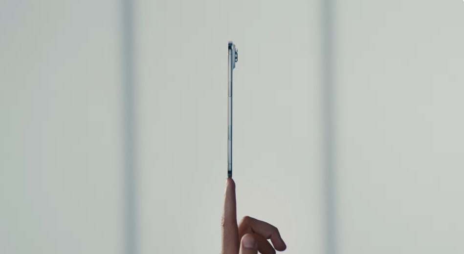 iPhone Air ultra-thin 5.6mm profile design. Photo by Apple. iPhone Air ultra-thin 5.6mm profile design. Photo by Apple.