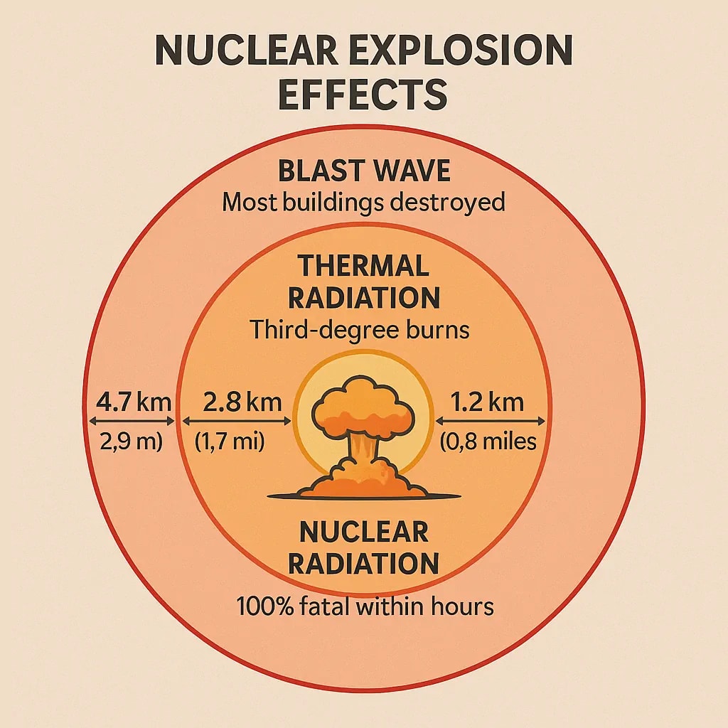 Nuclear Explosion Effects and Damage Zones. Nuclear Explosion Effects and Damage Zones.