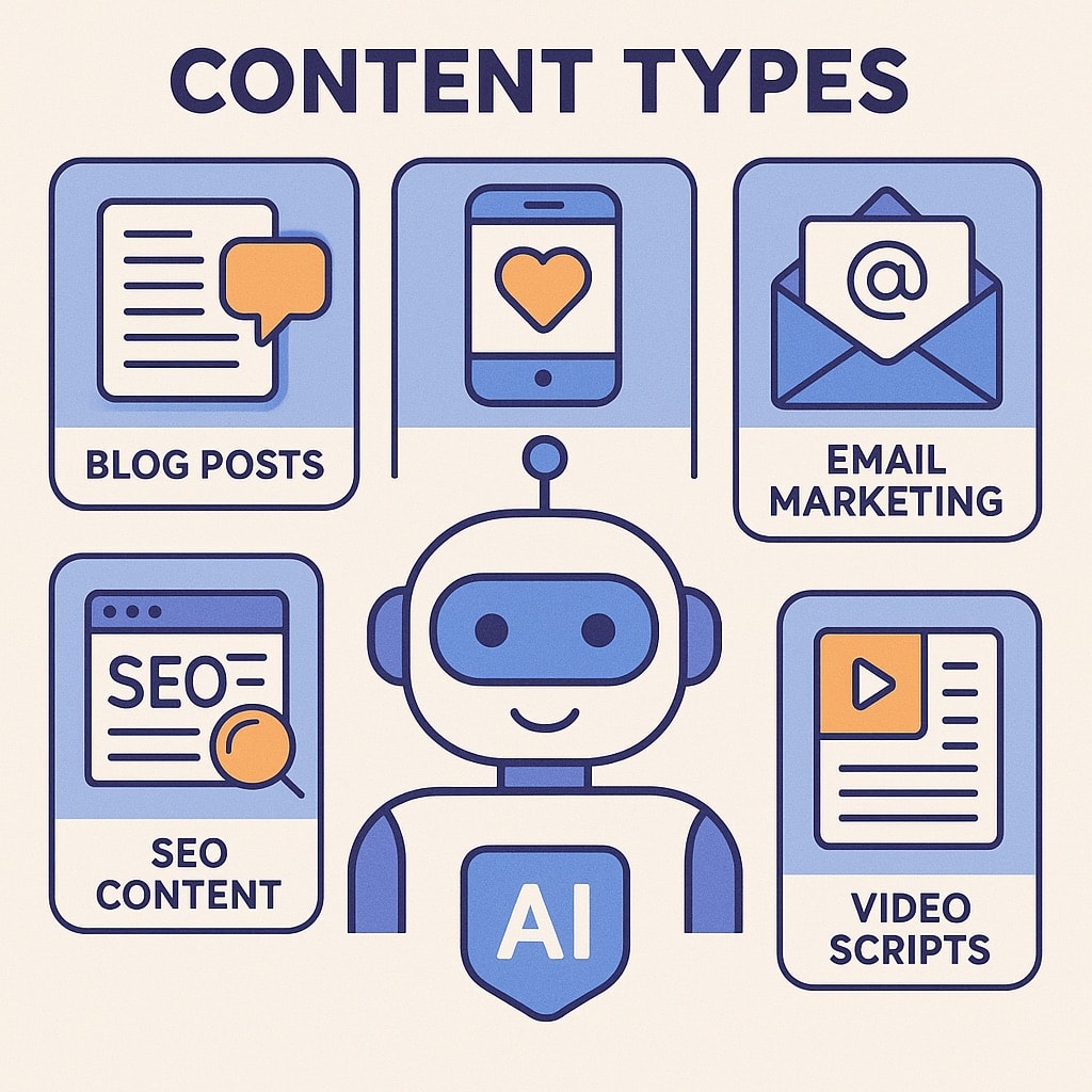 Various content types enhanced by AI tools and advanced prompting. Various content types enhanced by AI tools and advanced prompting.