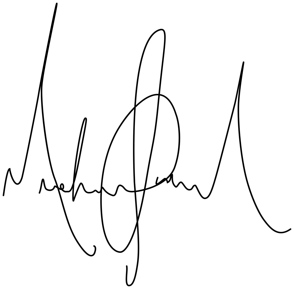 The signature of pop star Michael Jackson as written in his 2002 will. The signature of pop star Michael Jackson as written in his 2002 will.
