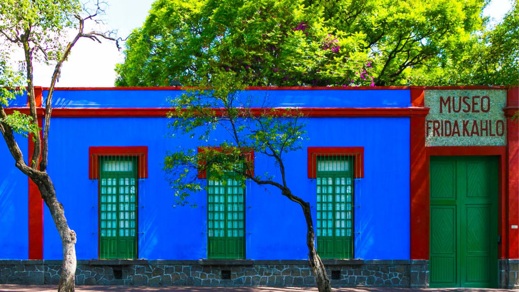 The blue House in Coyoacan, where Frida Kahlo and Diego Rivera lived from 1929-1954, now a Museum. Photo by Museo Frida Kahlo. The blue House in Coyoacan, where Frida Kahlo and Diego Rivera lived from 1929-1954, now a Museum. Photo by Museo Frida Kahlo.