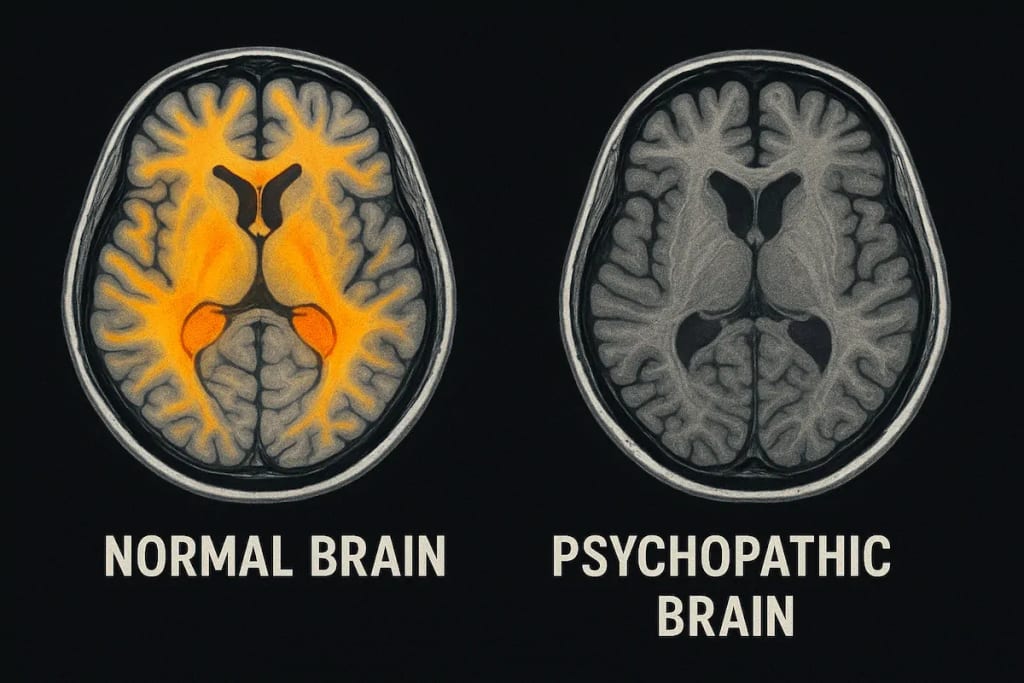 Neurological differences in psychopathic brains affect emotional processing and empathy. Neurological differences in psychopathic brains affect emotional processing and empathy.