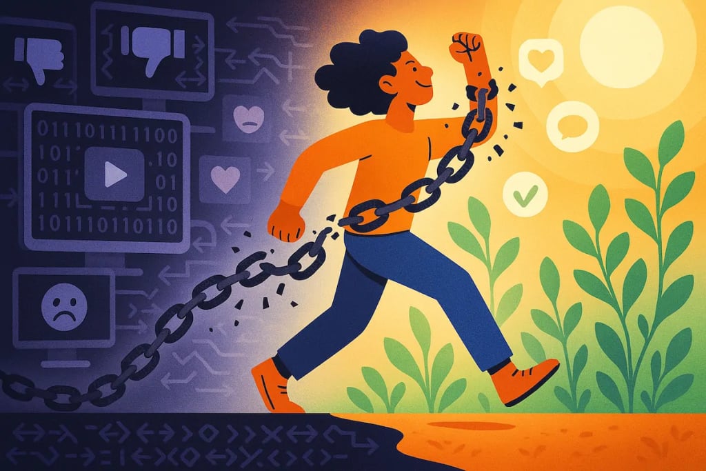 Digital Wellness Solutions: Shows positive alternatives and healthy digital engagement, illustrating your solutions section. Digital Wellness Solutions: Shows positive alternatives and healthy digital engagement, illustrating your solutions section.
