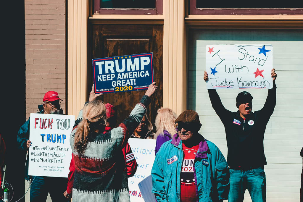 People protesting during the 2020 US elections People protesting during the 2020 US elections