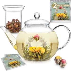 Blooming flower tea set. Blooming flower tea set.
