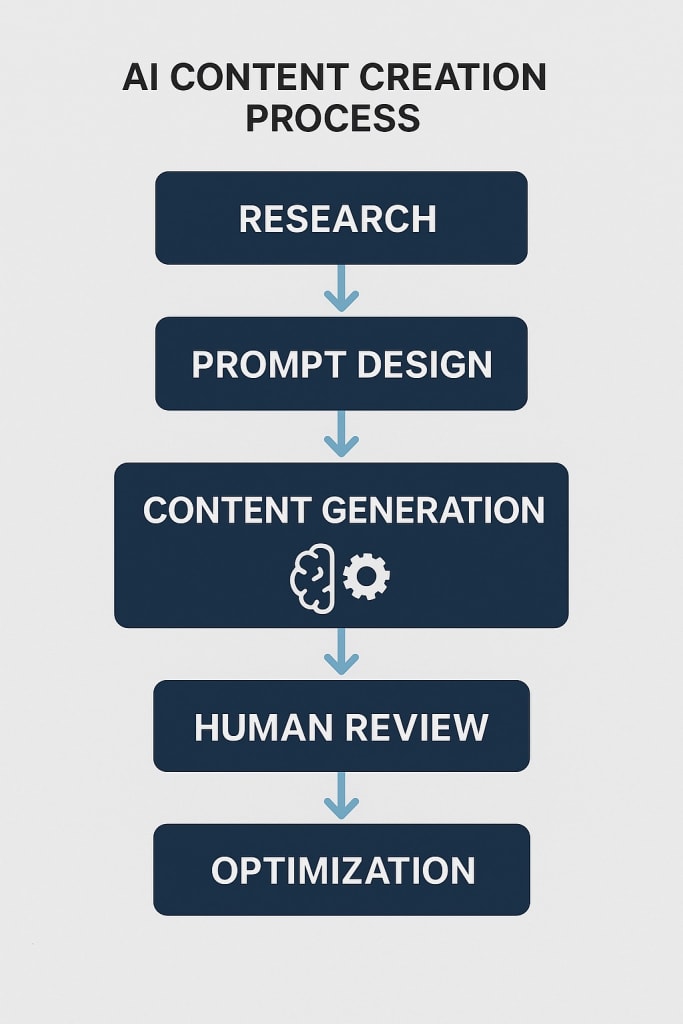 Comprehensive AI content creation workflow from ideation to publication. Comprehensive AI content creation workflow from ideation to publication.