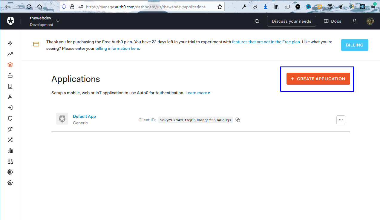 Create Application