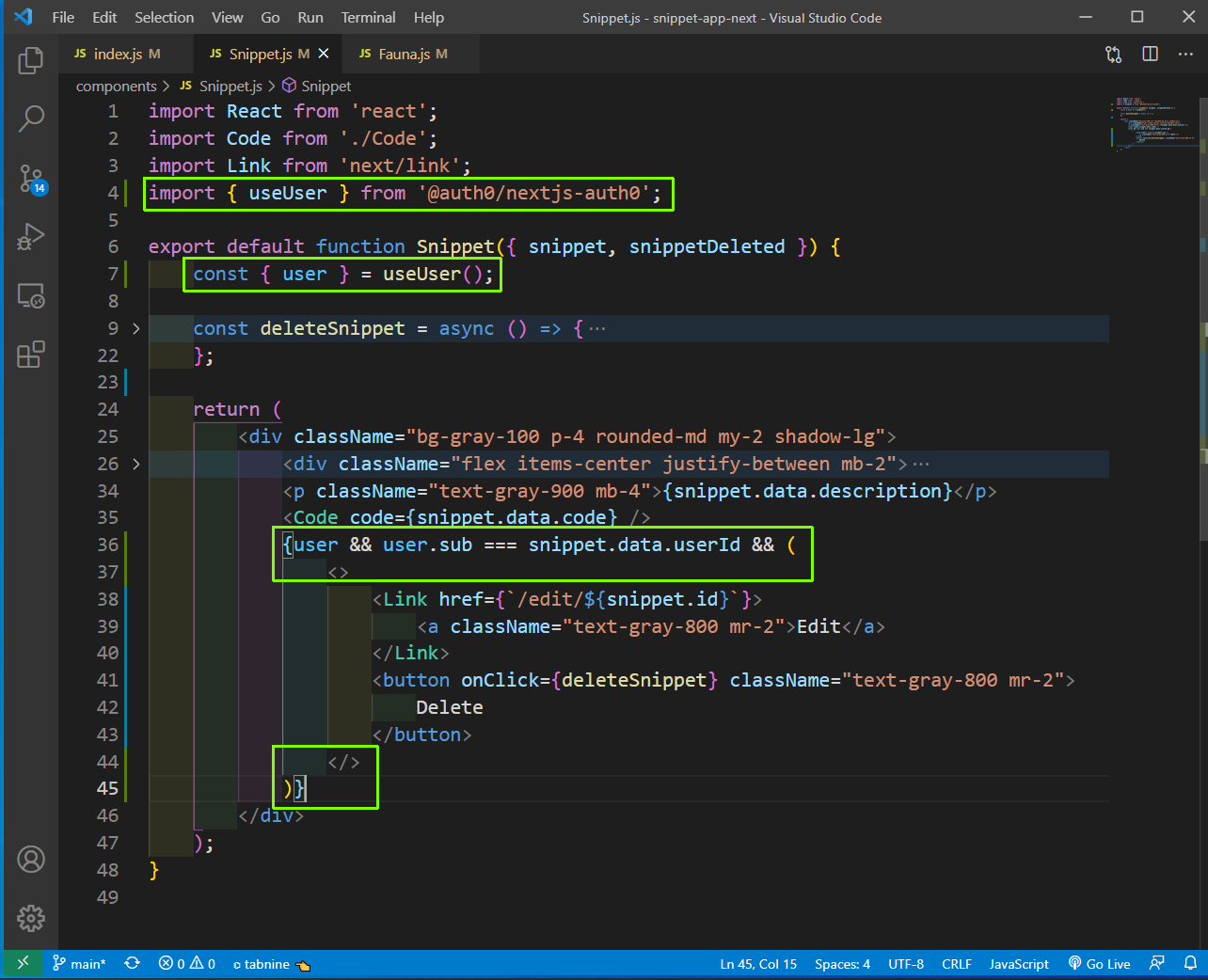 Snippet.js