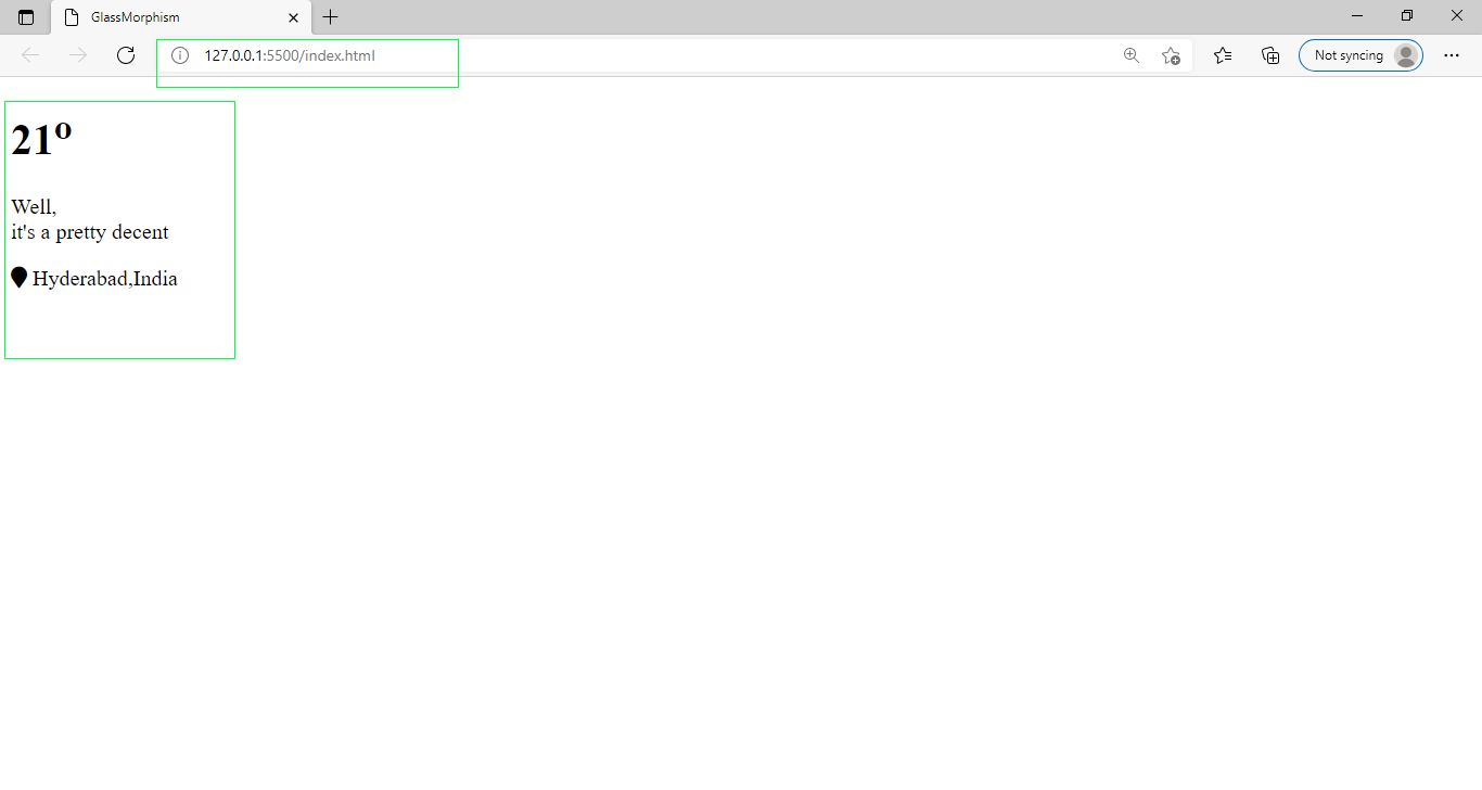 Glassmorphism Site