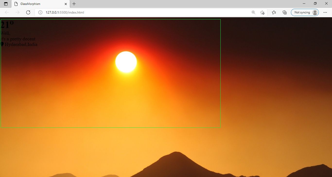 Glassmorphism Site