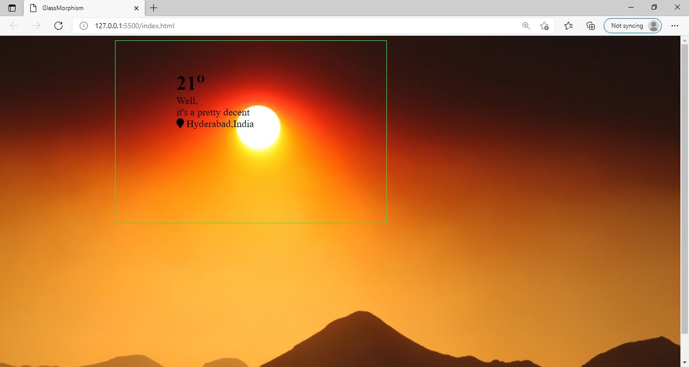 Glassmorphism Site