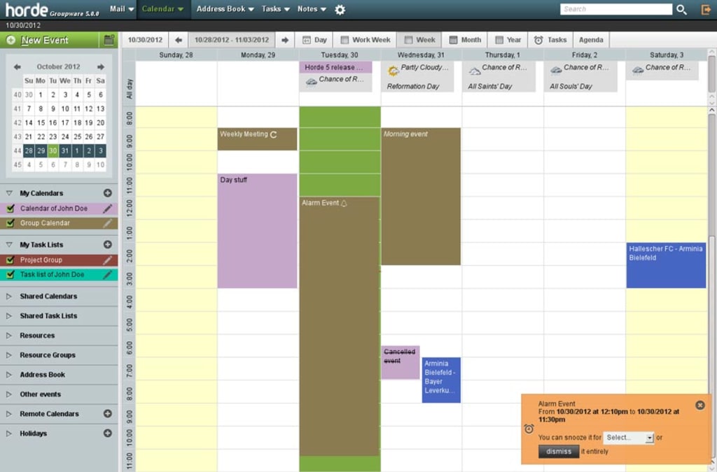 Horde Calendar.