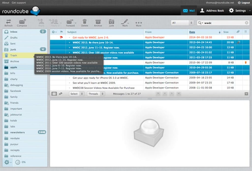 Roundcube Interface