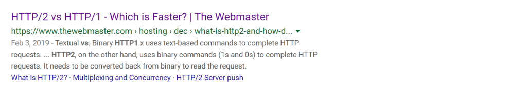 Breadcrumbs in SERPs.