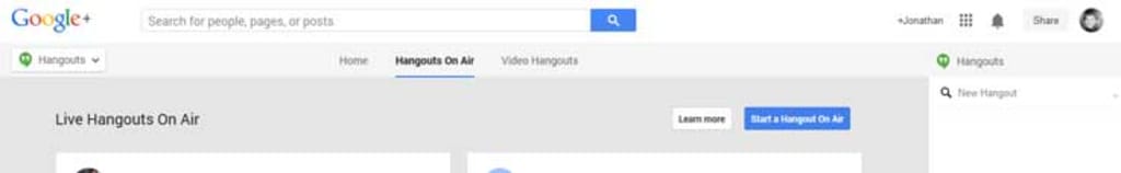 Start hangout on air.