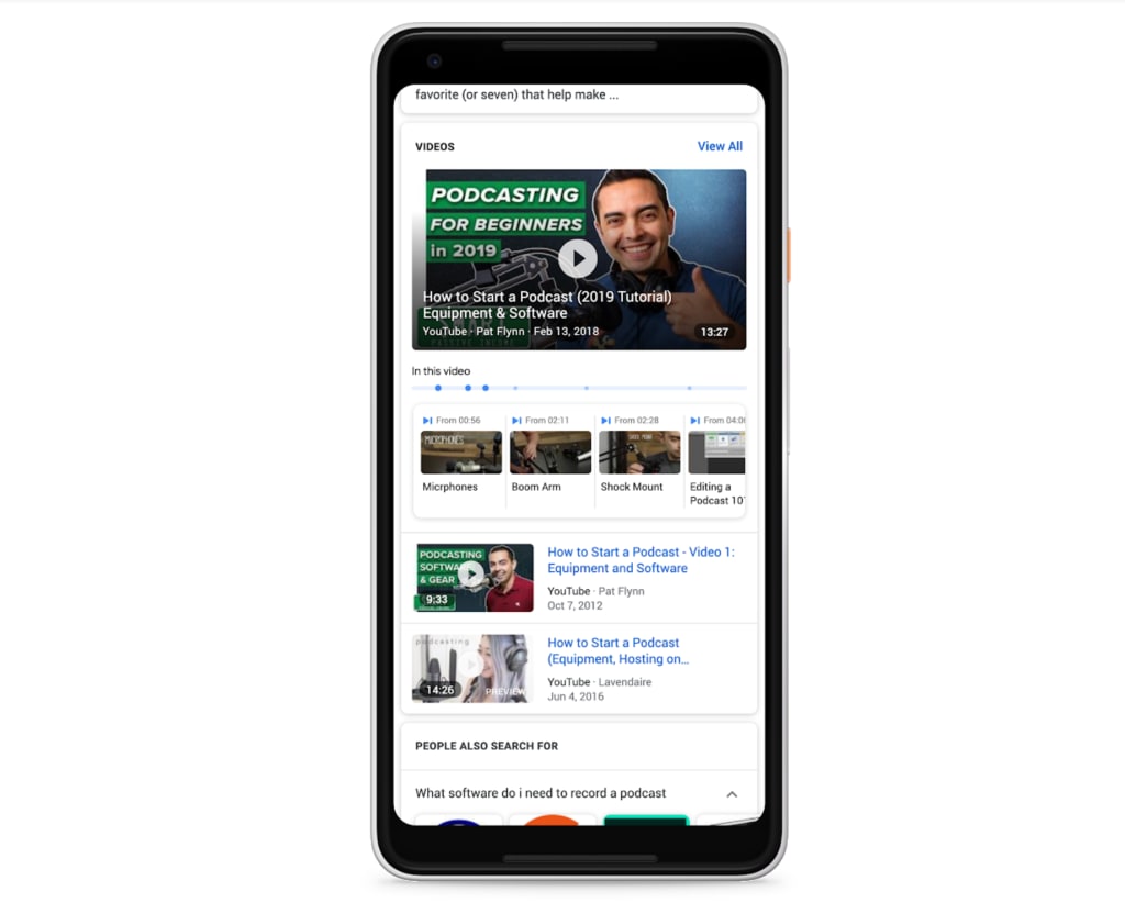 Google Search - Video key moments.