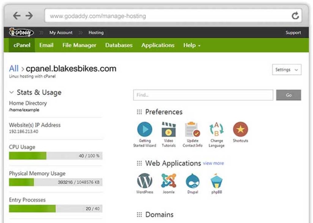 GoDaddy Launches cPanel hosting