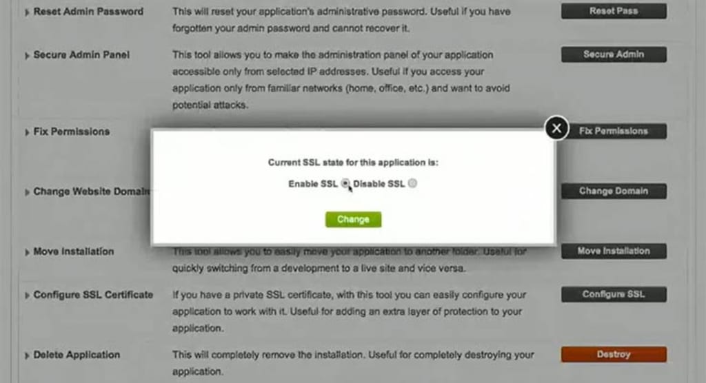 Configure your application to work with an SSL.