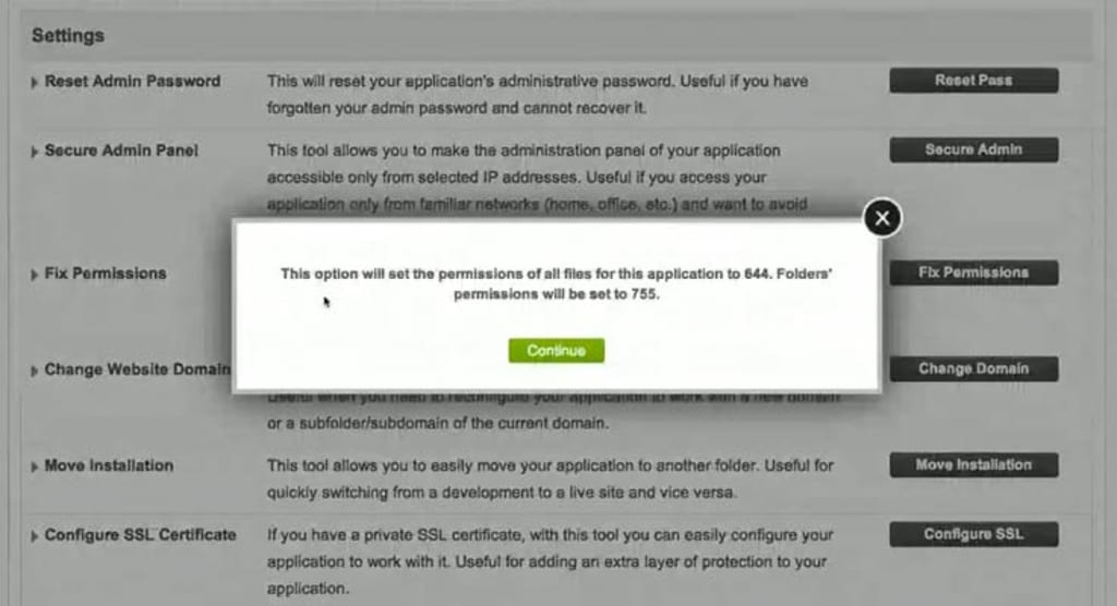 Fix permissions.