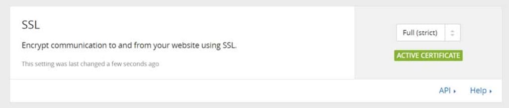 CloudFlare full strict ssl.