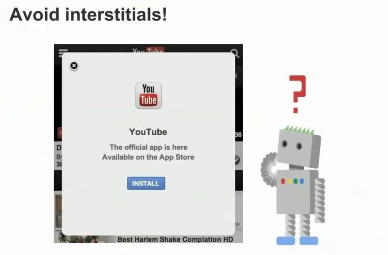 Avoid interstitials.