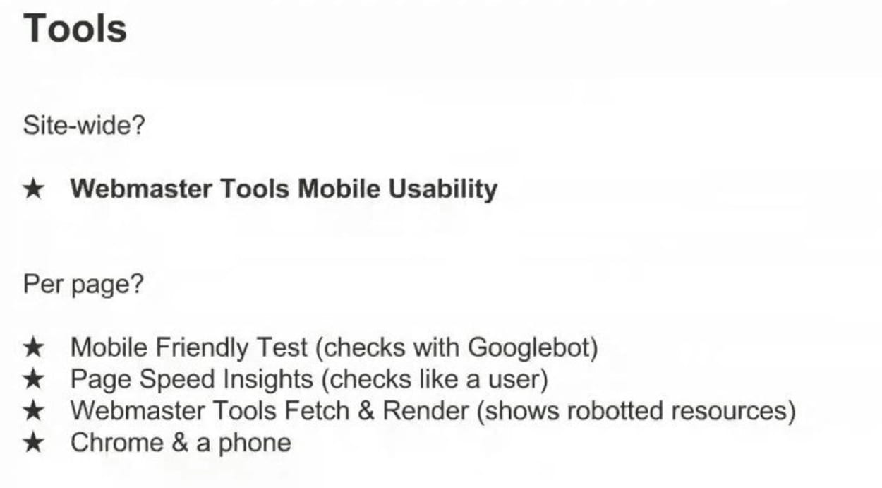 Google tools.