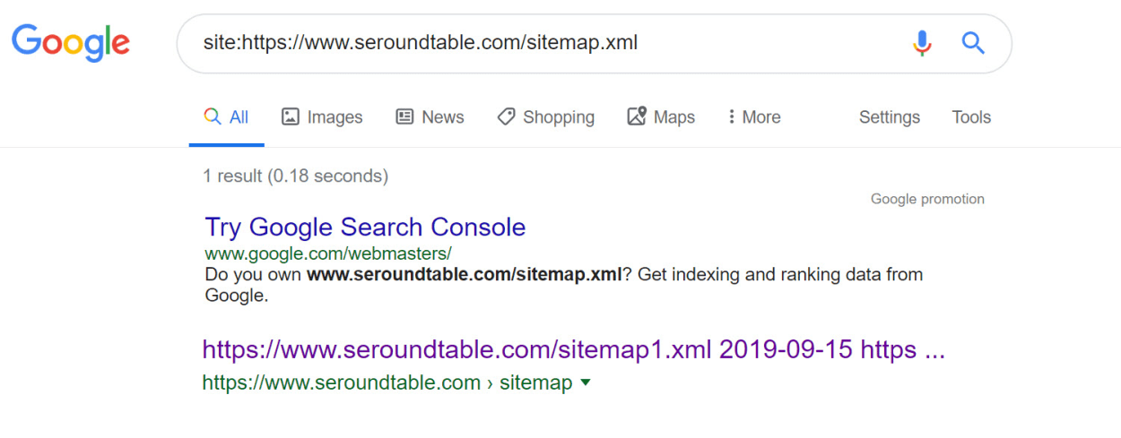 Google indexing XML sitemaps in SERPs