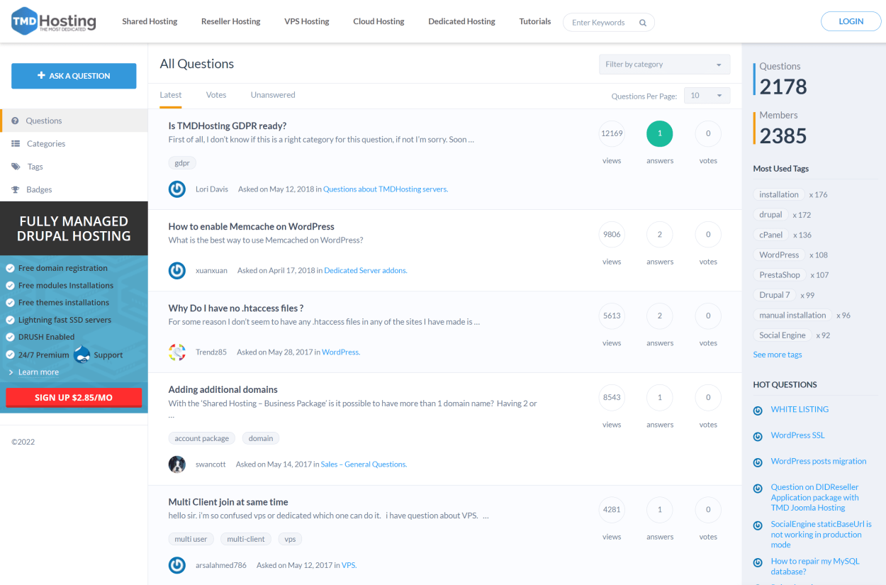 TMD Hosting knowledgebase articles