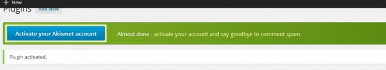 Activate your Akismet account.