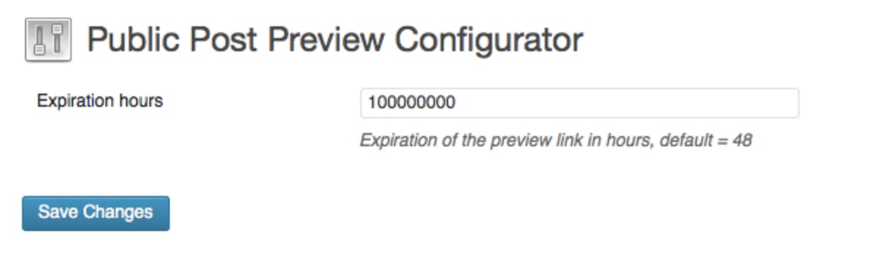 Public Post Preview Configurator Plugin.