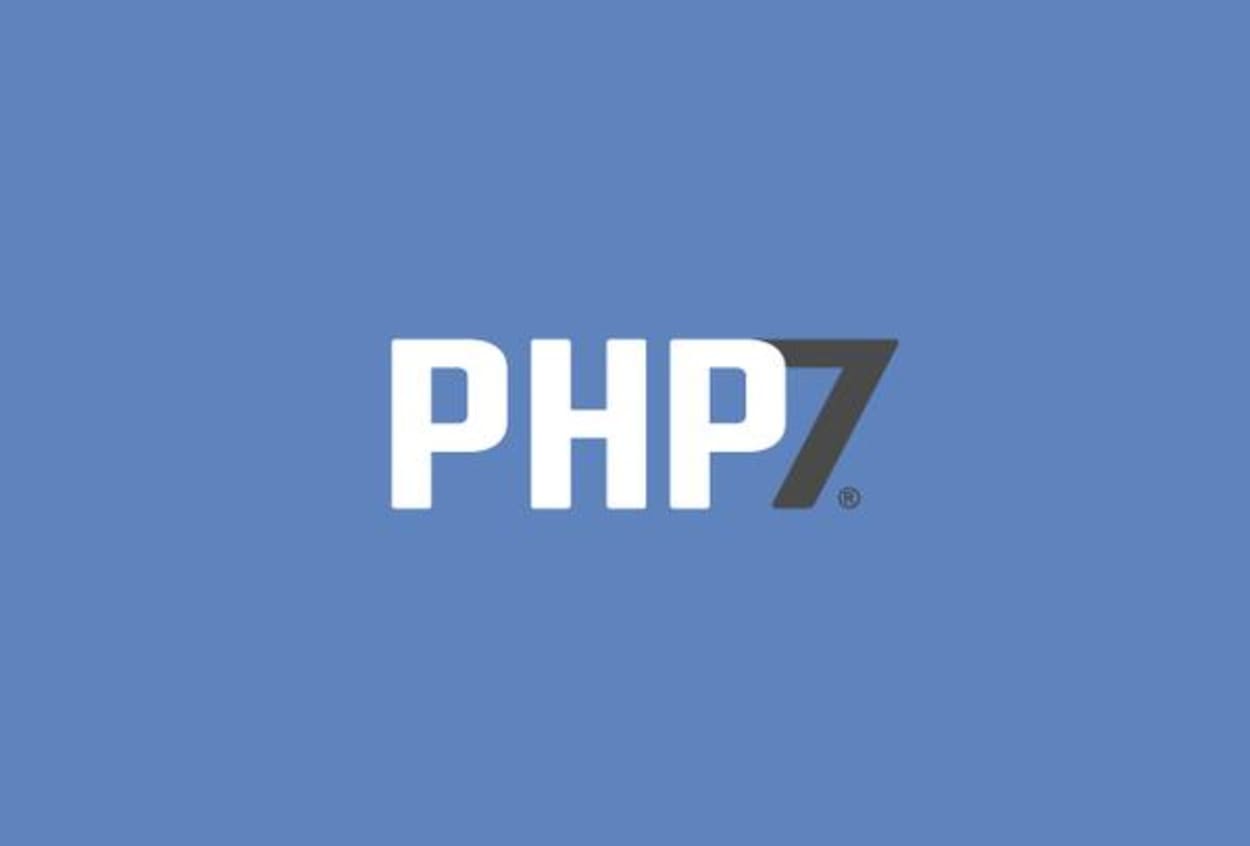 The PHP 7 logo is a concept.