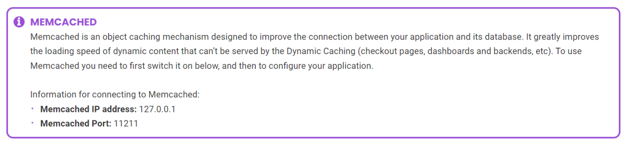 SiteGround Memcached