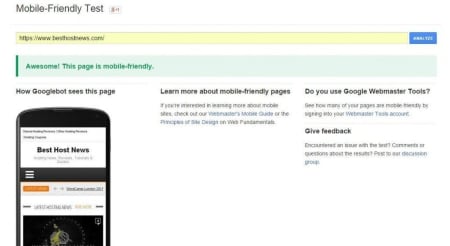 Google's mobile testing tool.