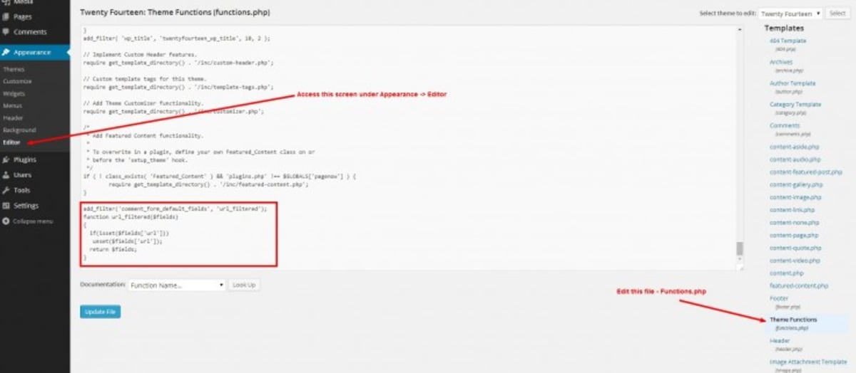 Remove website URL Field from WordPress Comments. Remove website URL Field from WordPress Comments.